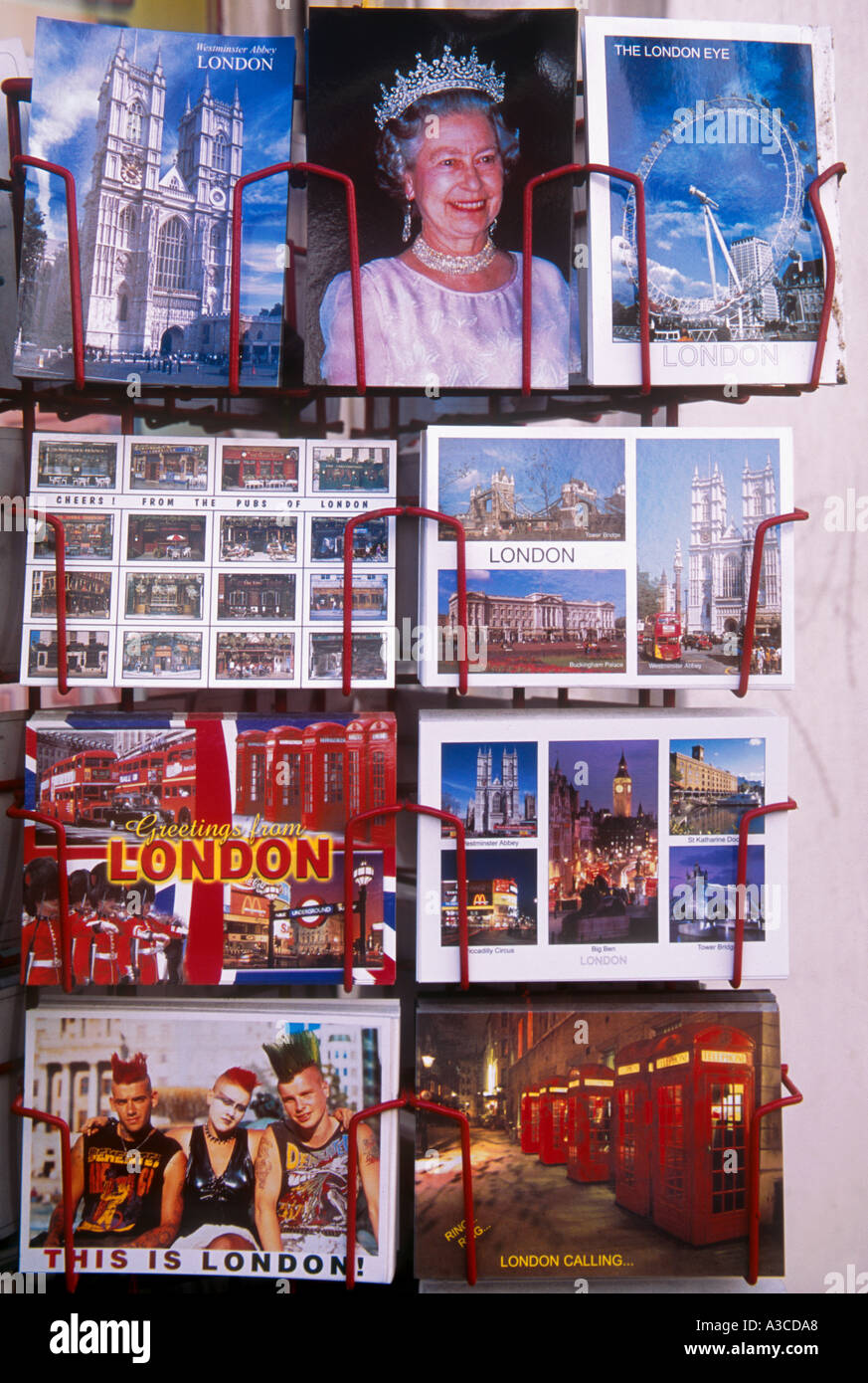 London Tourist Postcards Stock Photo
