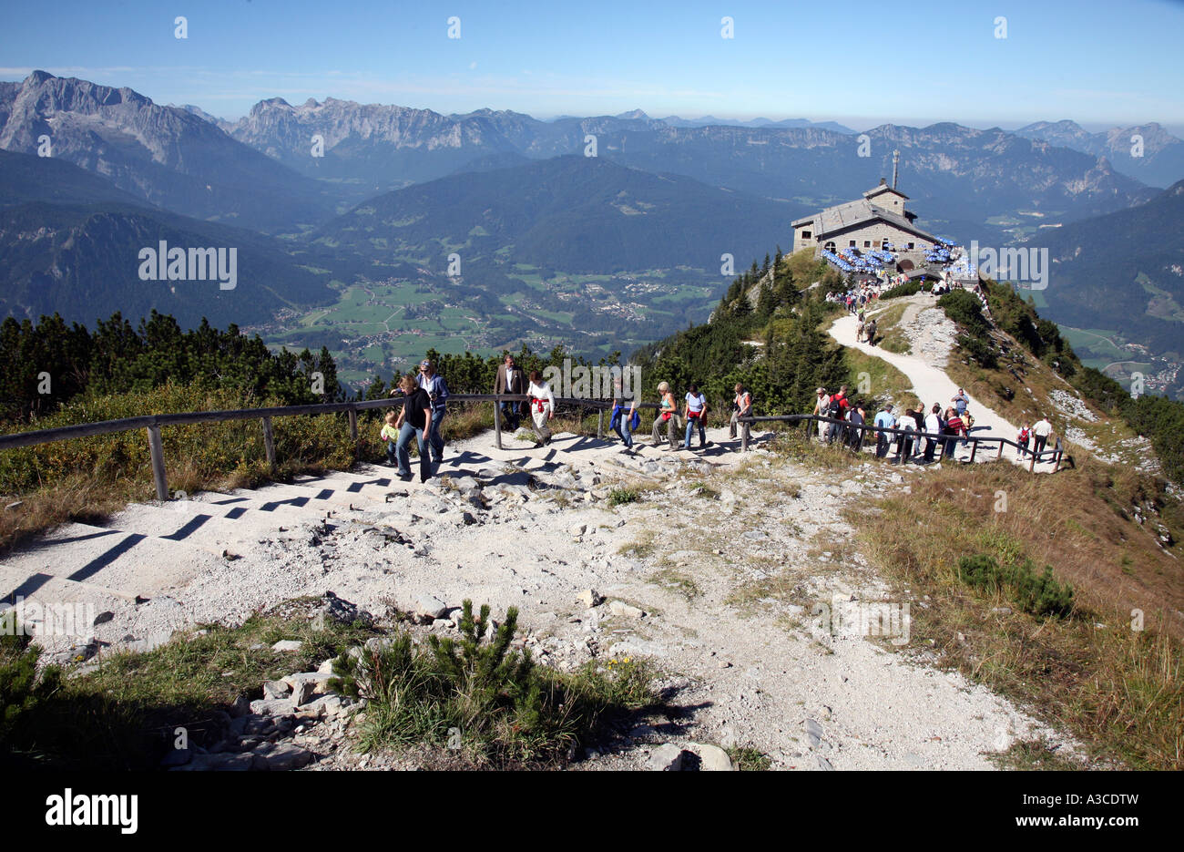 Bavarian Alps at Kehlsteinhaus at Obersalzberg Mountain near Berchtesgaden Germany Stock Photo