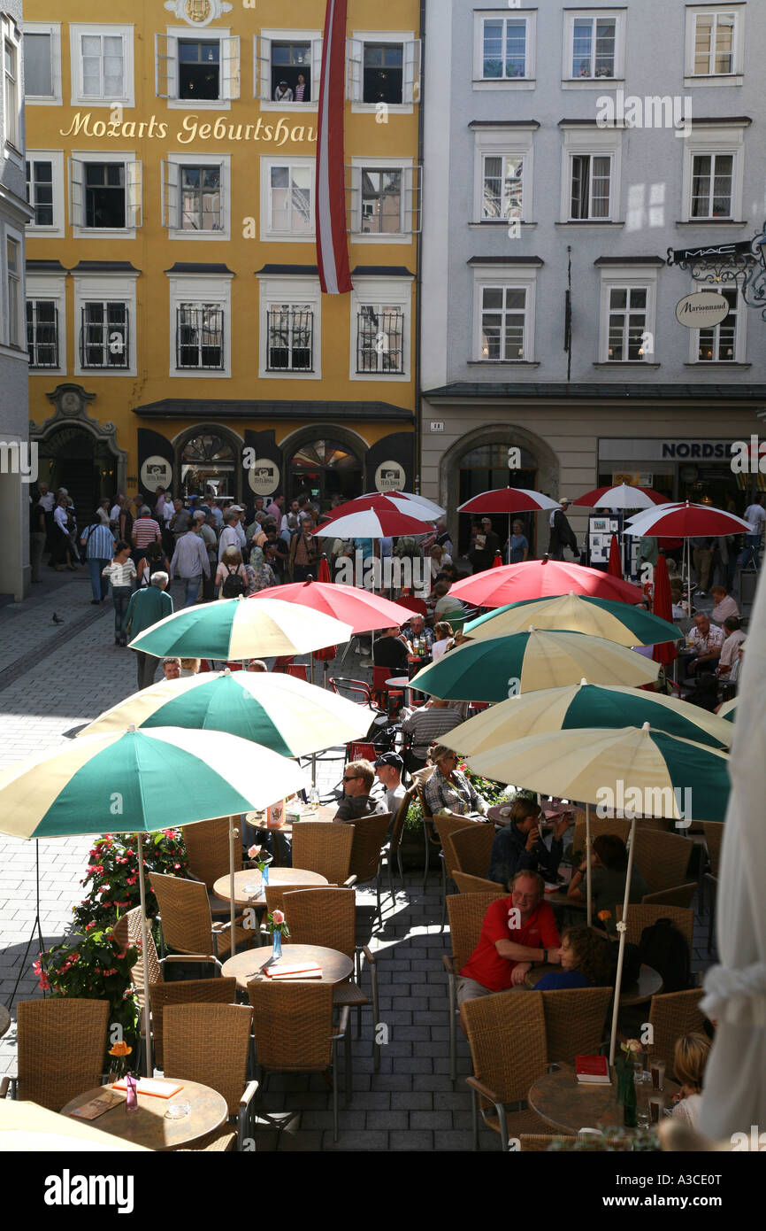 Birth House of Wolfgang Amadeus Mozart in Salzburg Austria Stock Photo ...