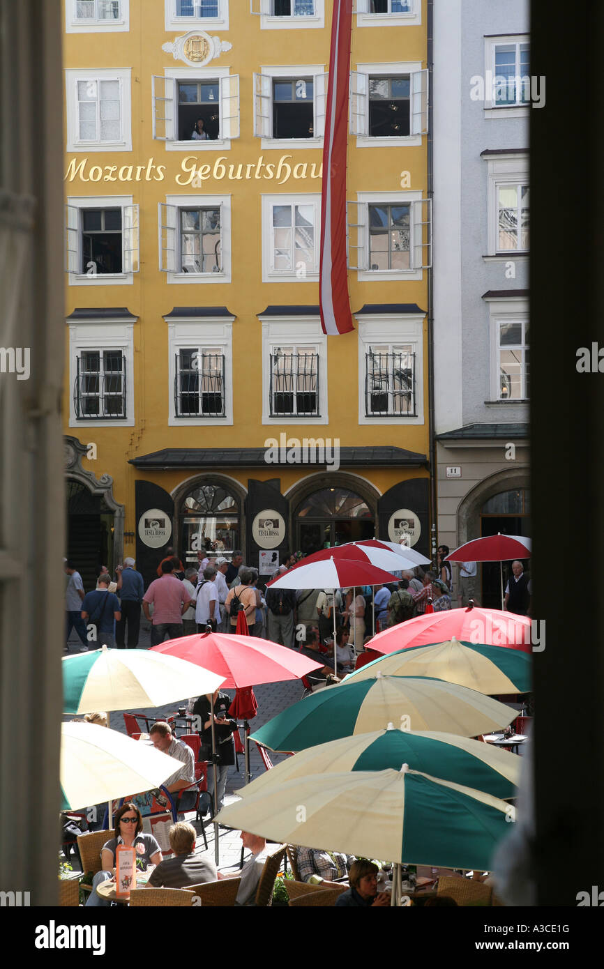 Birth House of Wolfgang Amadeus Mozart in Salzburg Austria Stock Photo ...