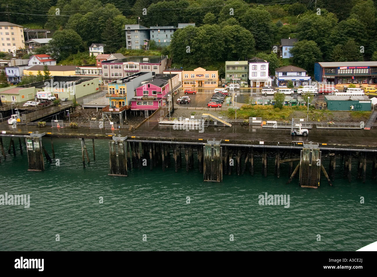 View of harbor and the town of Juneau Capital of Alaska Stock Photo Alamy