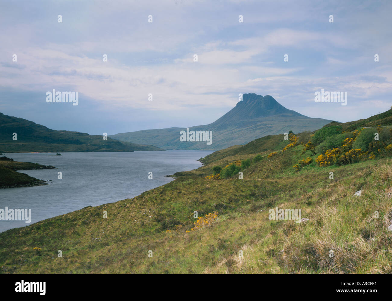 Loch Lurgainn and Stac Pollaidh NW Scotland Stock Photo