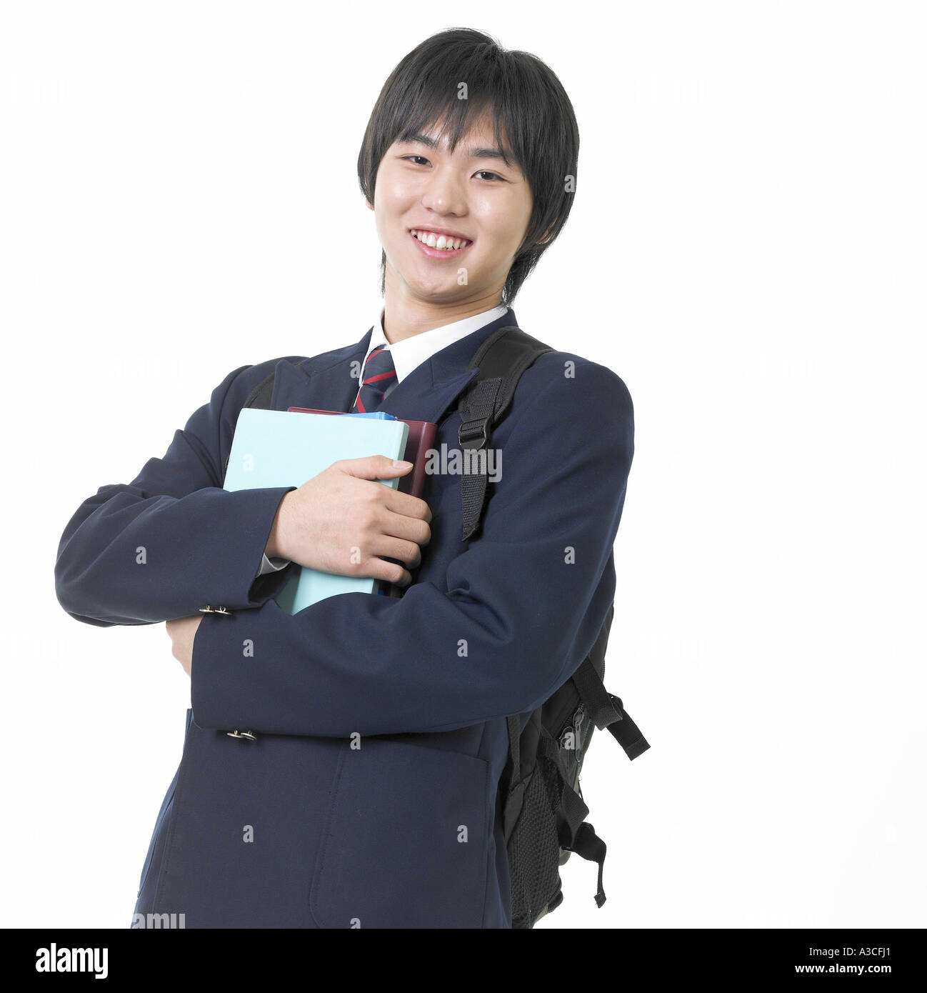 Teenager bag books school uniform hi-res stock photography and images ...