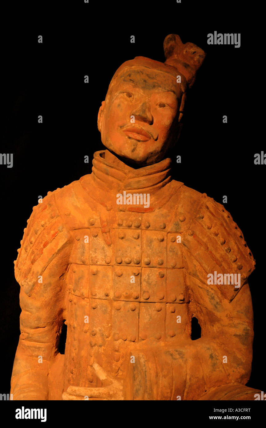 Replica of chinese figure from famous chinese terracotta army of Qinshi