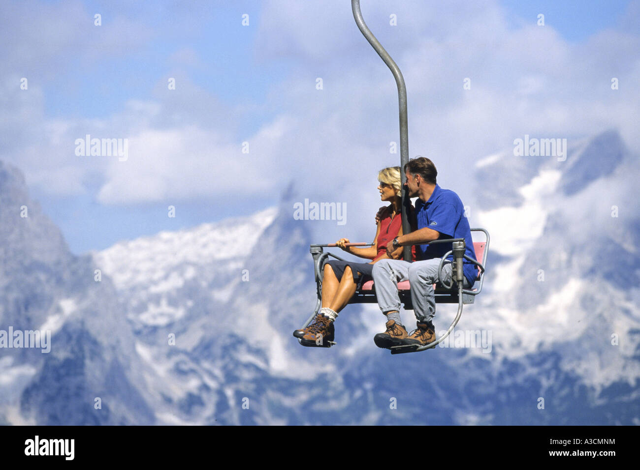 Pair In A Chair Lift High Resolution Stock Photography and Images - Alamy