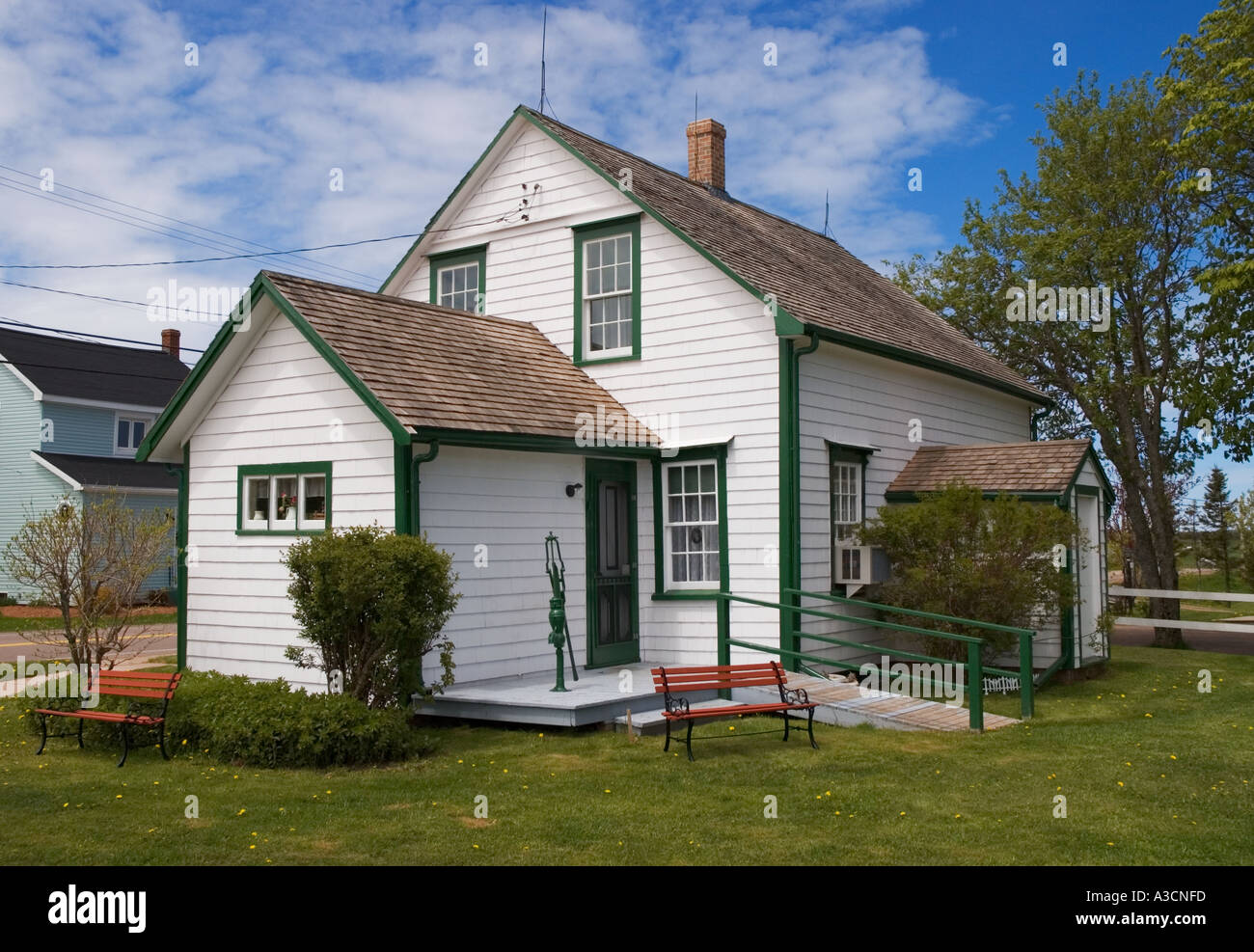 Canada Prince Edward Island New London Clifton, Lucy Maud Montgomery Birthplace exterior author Anne of Green Gables Stock Photo