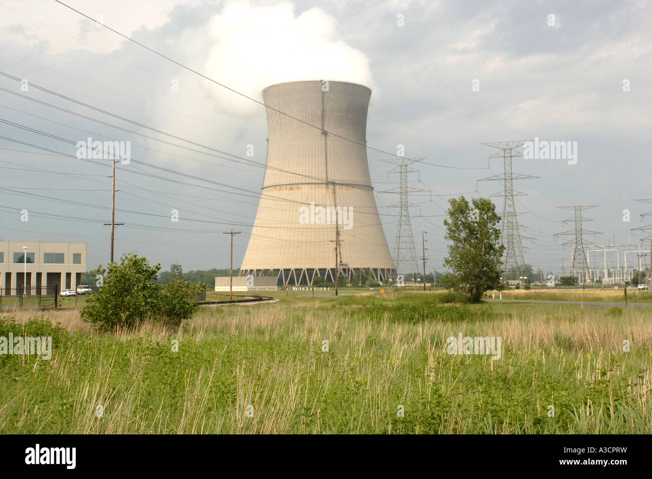 Large fossil fuelfired power plant hyperboloid chimneylike cooling