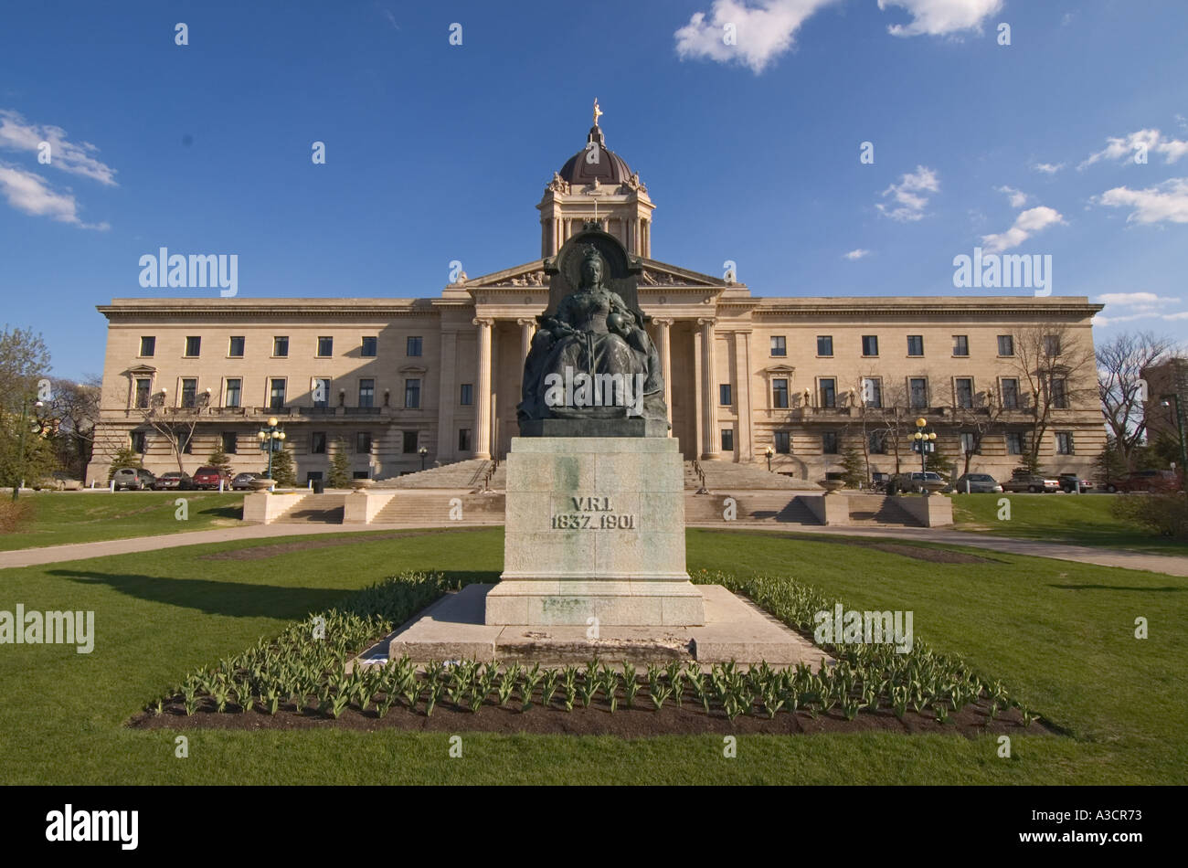 Canada Manitoba Winnipeg Legislative Building statue of Queen Victoria