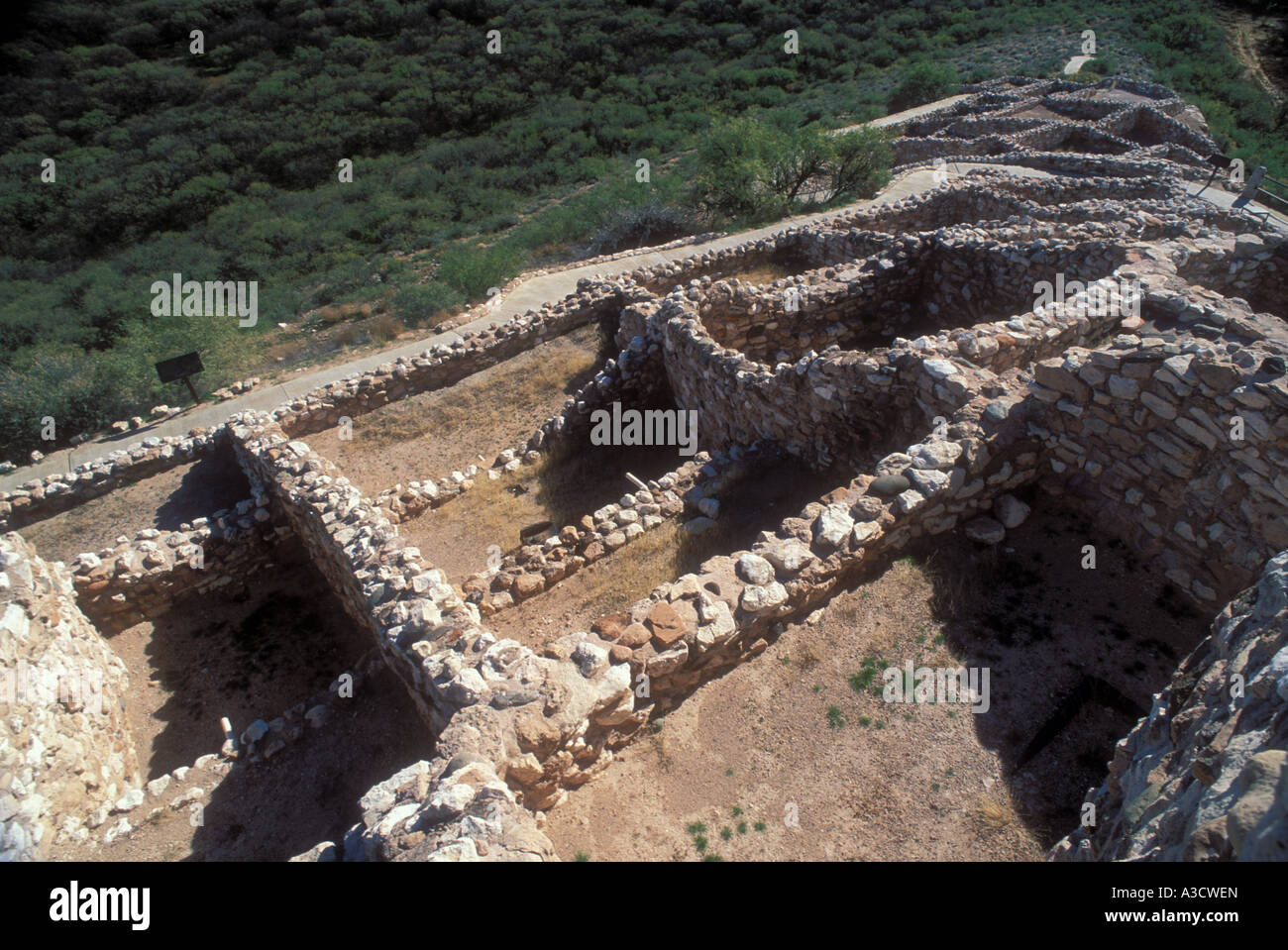 Pueblo ruins of Sinaguan Indian Village Tuzigot 1125 - 1400 Tuzigot National Monument Arizona USA Stock Photo