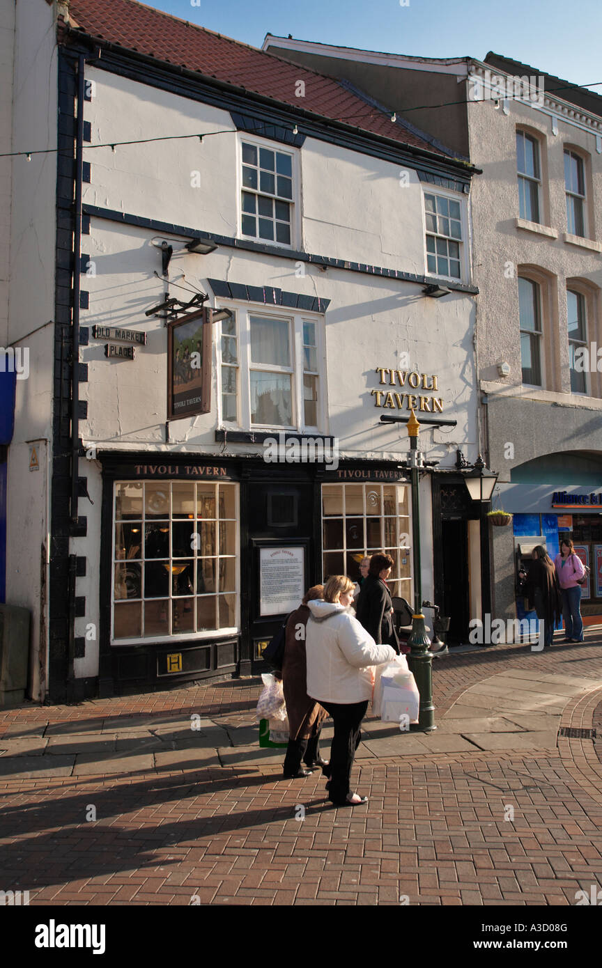 The Old Market Place at Grimsby Lincolnshire England UK Stock Photo