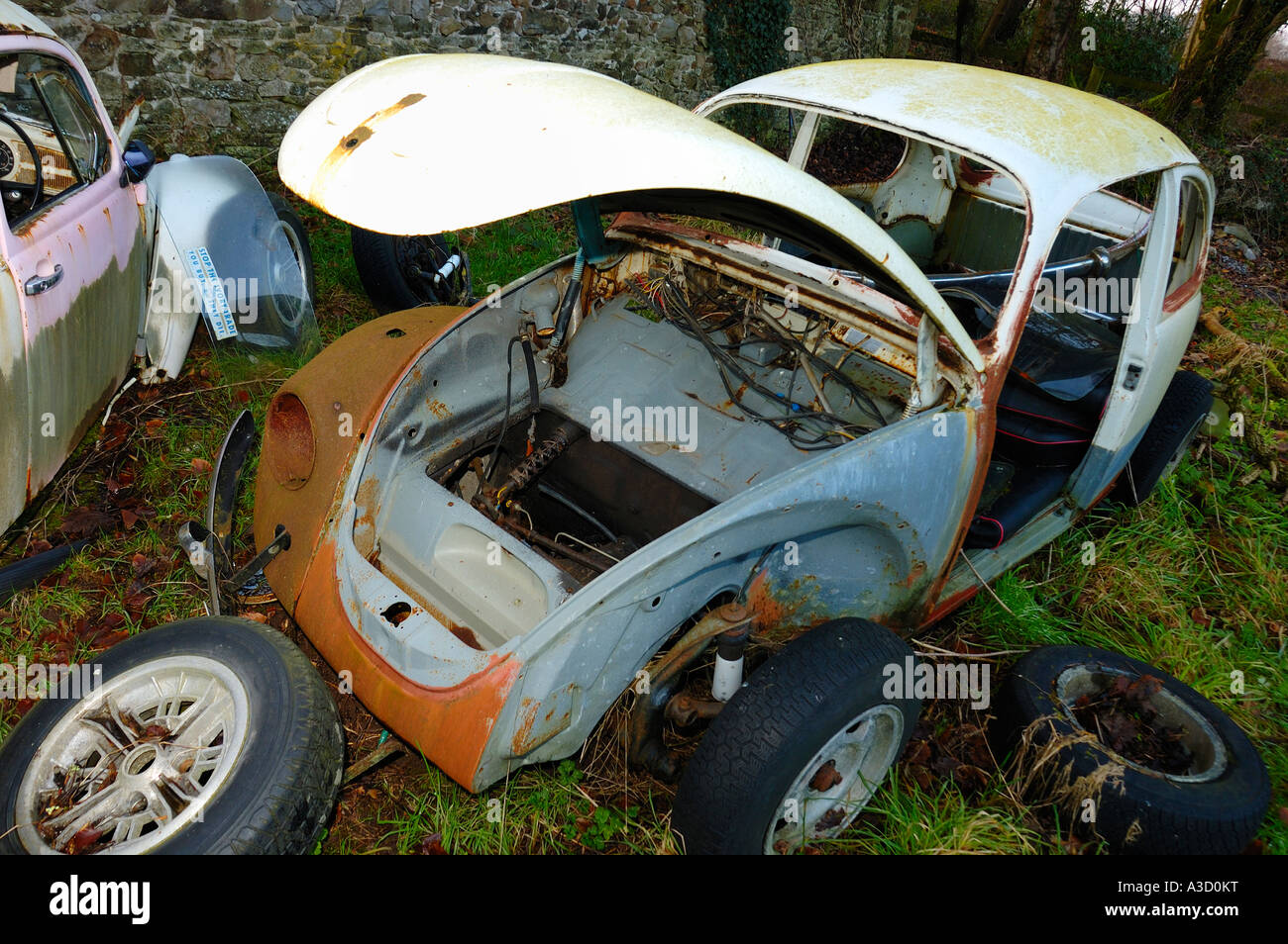 Wrecked cars Stock Photo