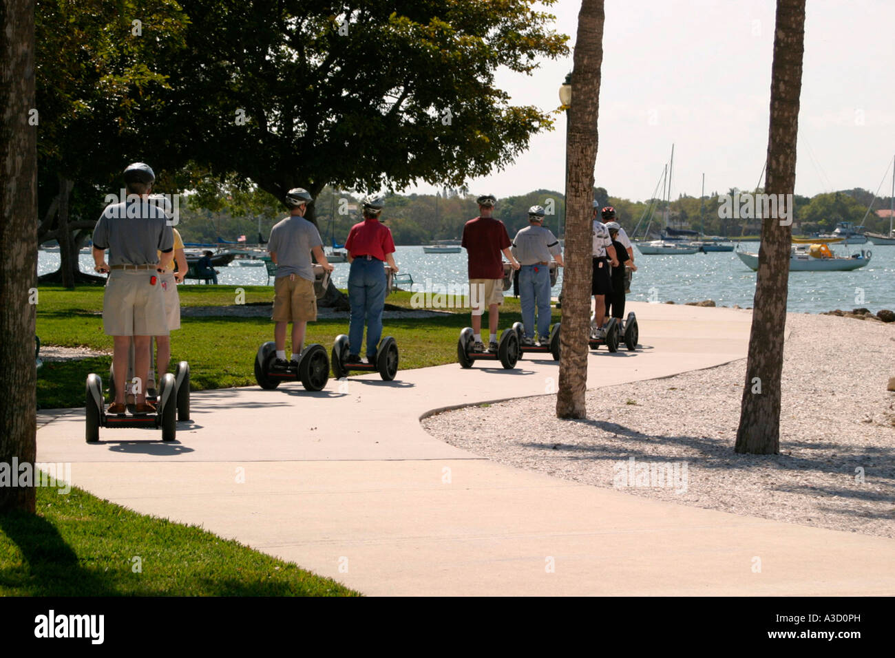 Segway scooters and personal transporter classes in Sarasota Florida USA Stock Photo
