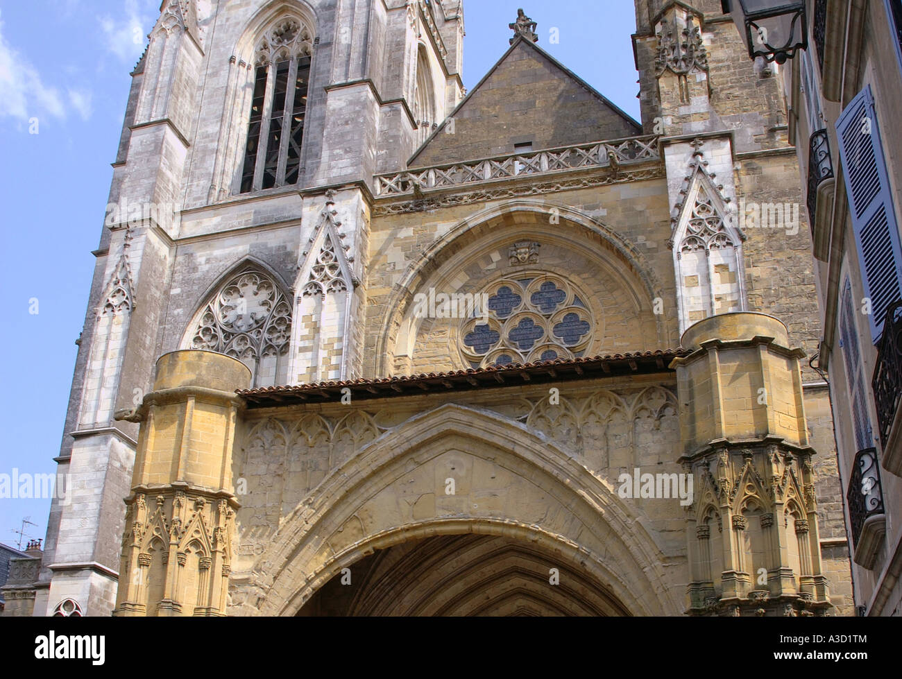 Characteristic View of Cathedrale Ste Marie Bayonne Aquitaine Southwest France Europe Stock Photo