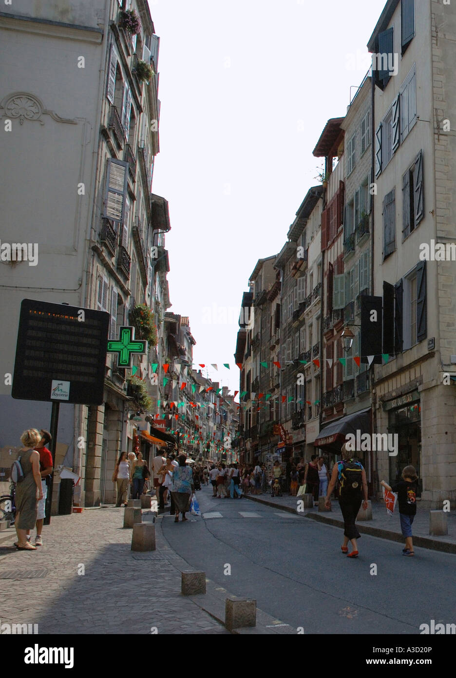 Characteristic View of Bayonne Centre Aquitaine Southwest France Europe ...