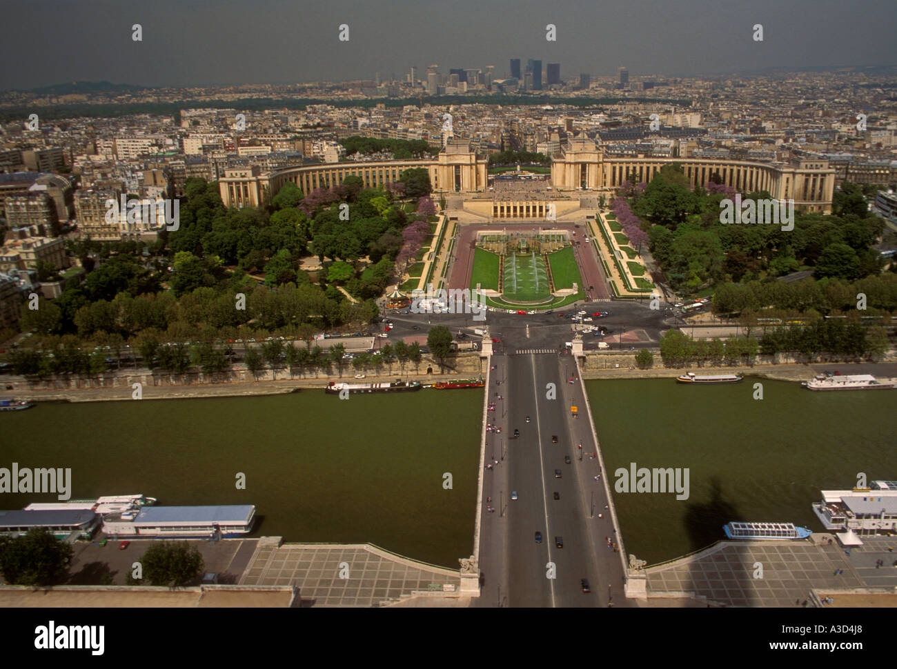 Palais de Chaillot at Place du Trocadero along Seine River Paris Ile-de-France region France Europe Stock Photo