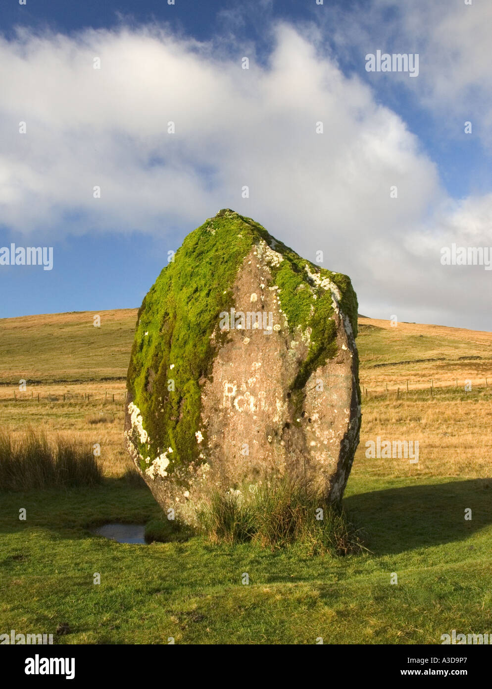 Maen Llia Standing Stone Brecon Beacons Mid Wales Stock Photo