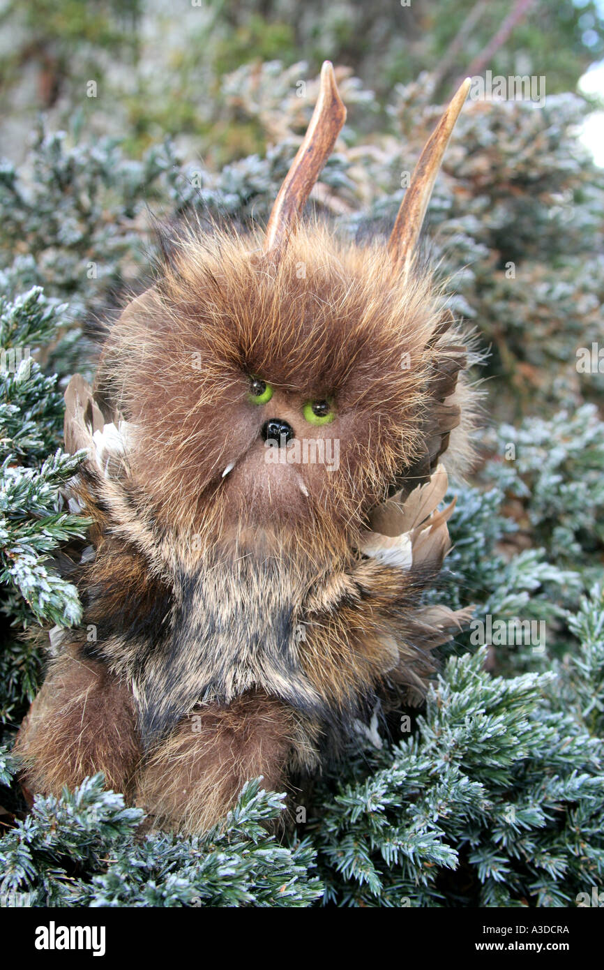 Wolpertinger a Bavarian Legend mammal with wings horns and fangs Stock Photo