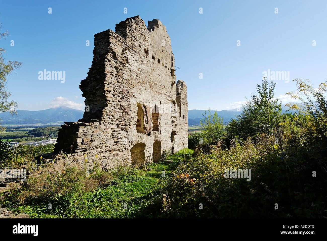 Ruins of the castle Fohnsdorf district of Judenburg Styria Austria Stock Photo