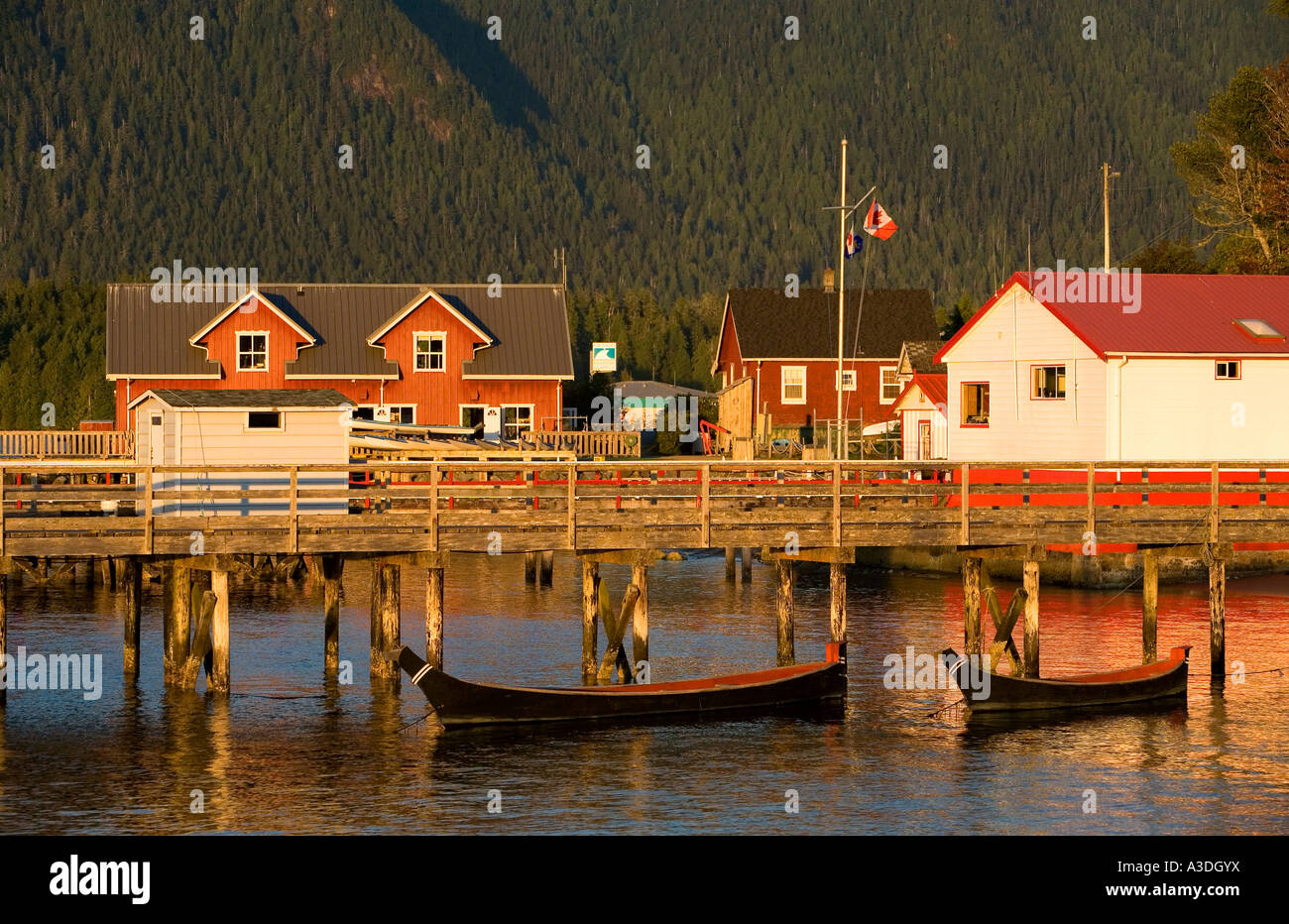 Docks at Tofino Stock Photo Alamy