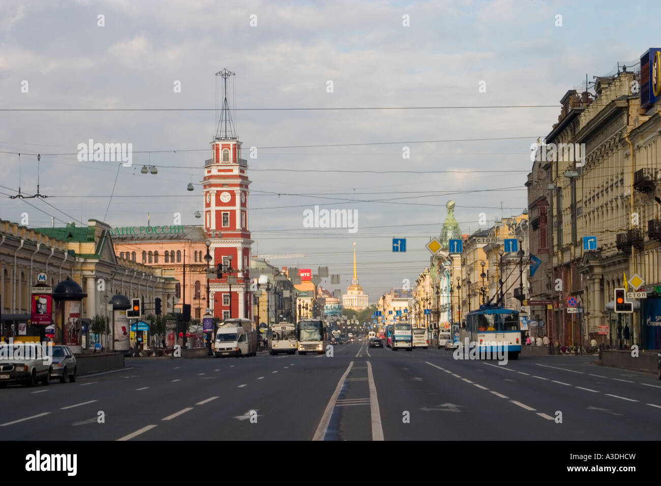 The city duma seen from Nevsky Prospekt, St. Petersburg, Russia. Stock Photo