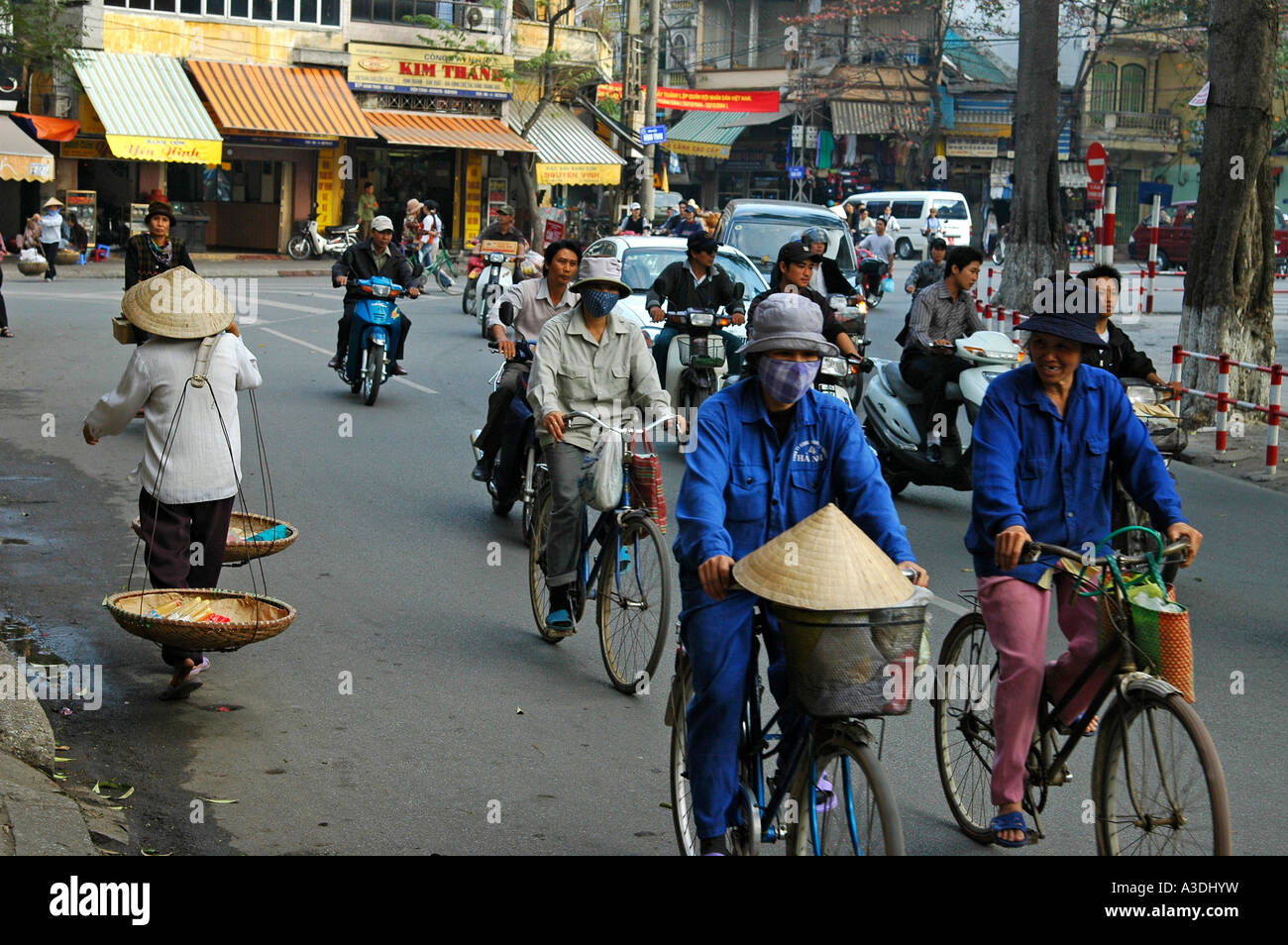 Street szene in Hanoi, Vietnam Stock Photo