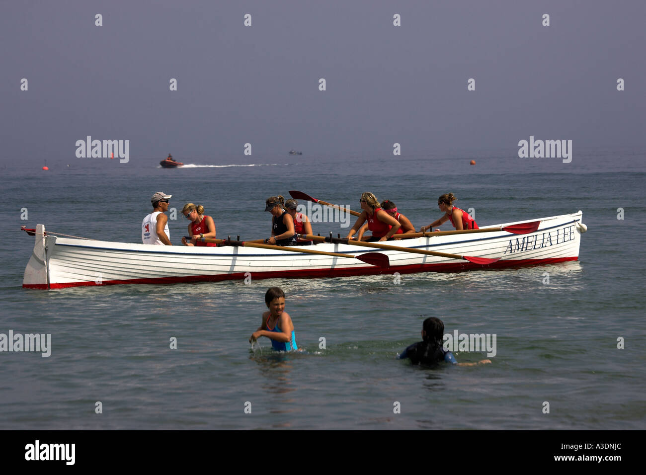 Cornish Pilot Gig Racing annual race held at Looe ,Cornwall, in July ...