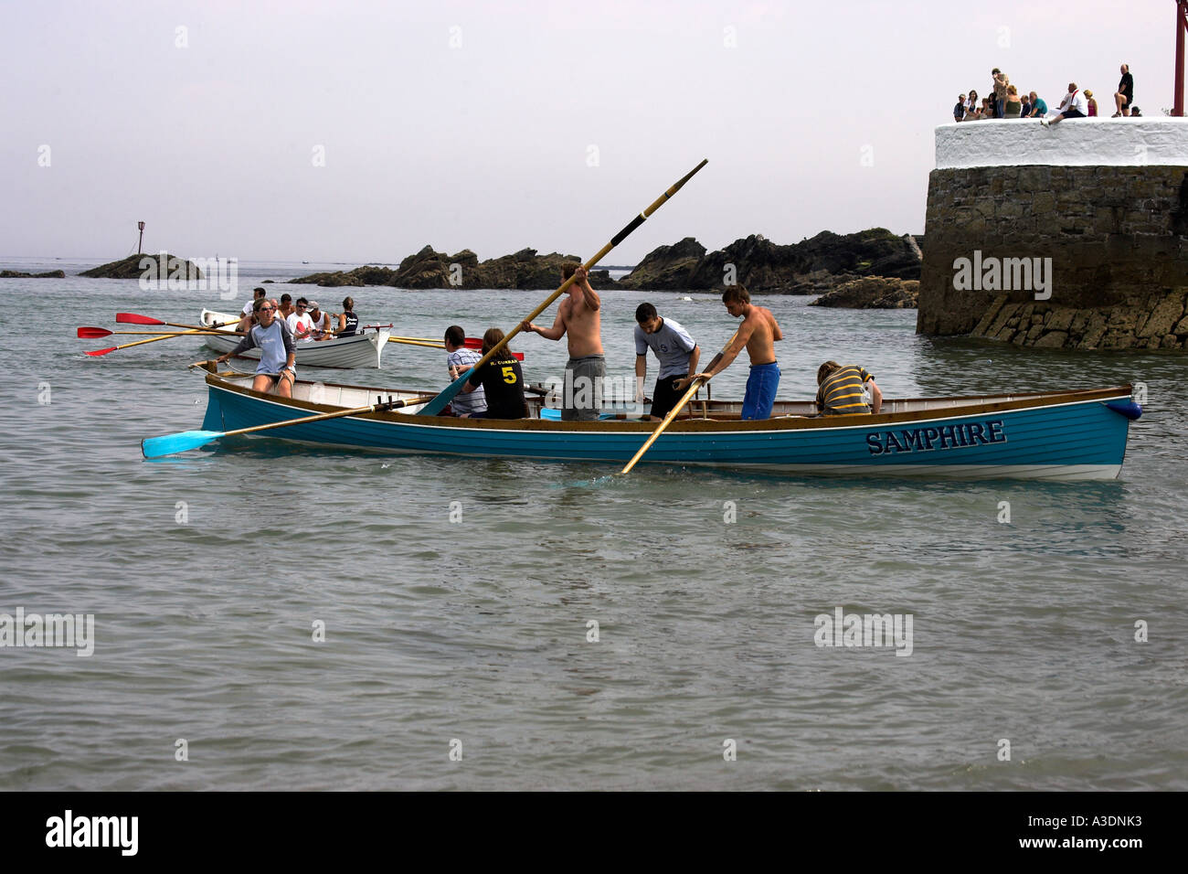 Cornish Pilot Gig Racing annual race held at Looe ,Cornwall, in July ...