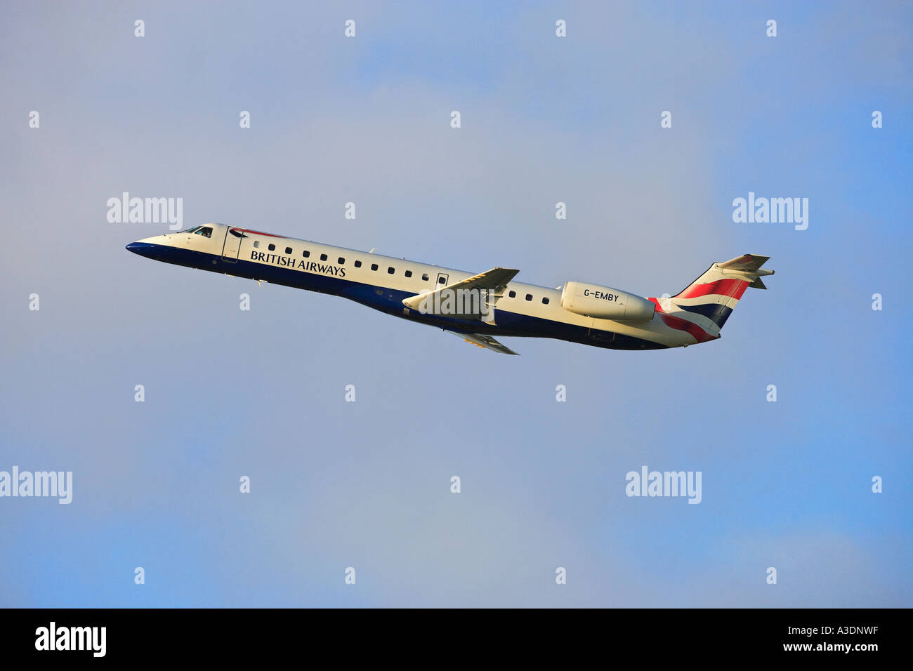 British Airways BA Embraer 145 inflight Stock Photo - Alamy
