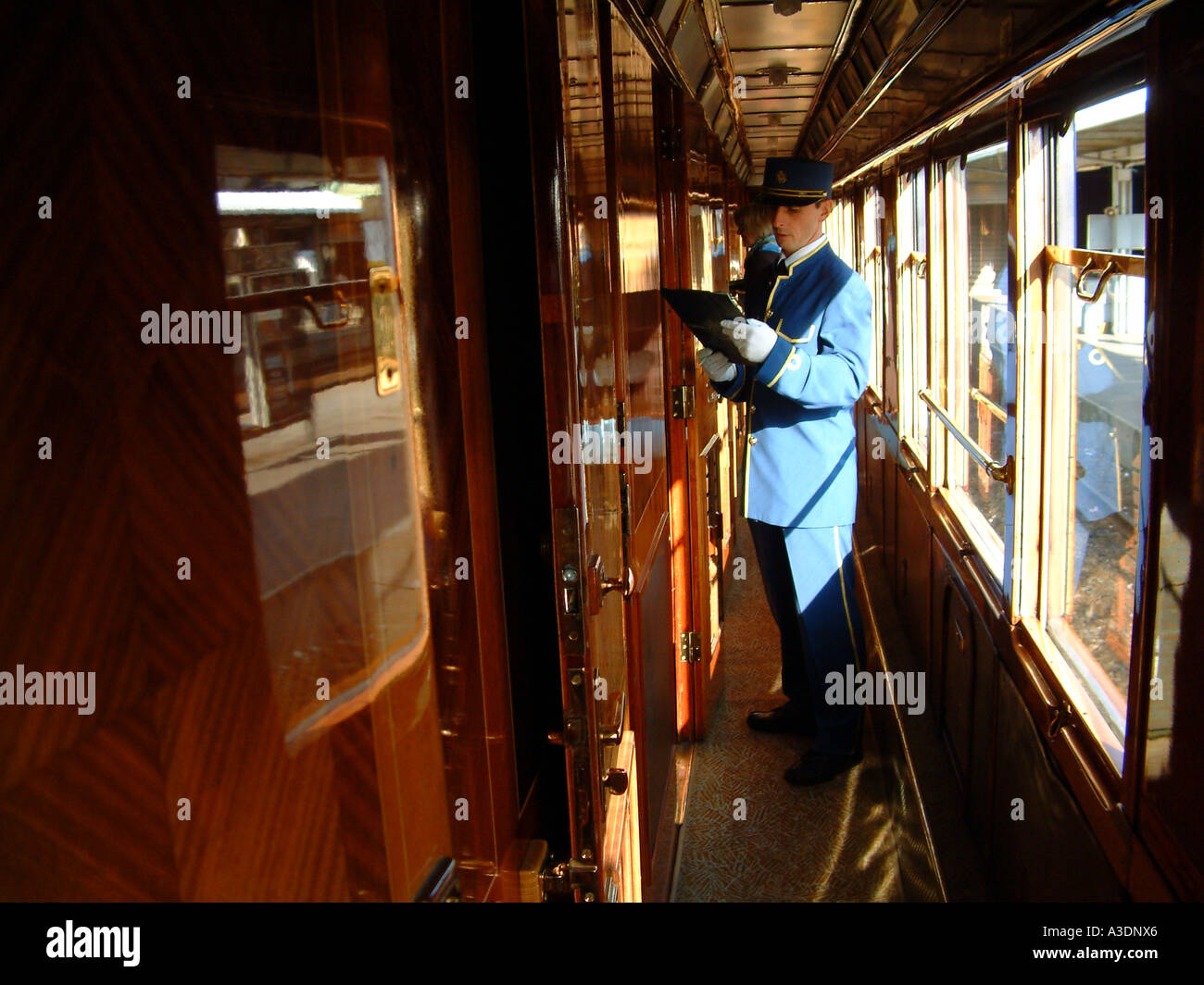 Orient Express first class carriage coach Stock Photo - Alamy