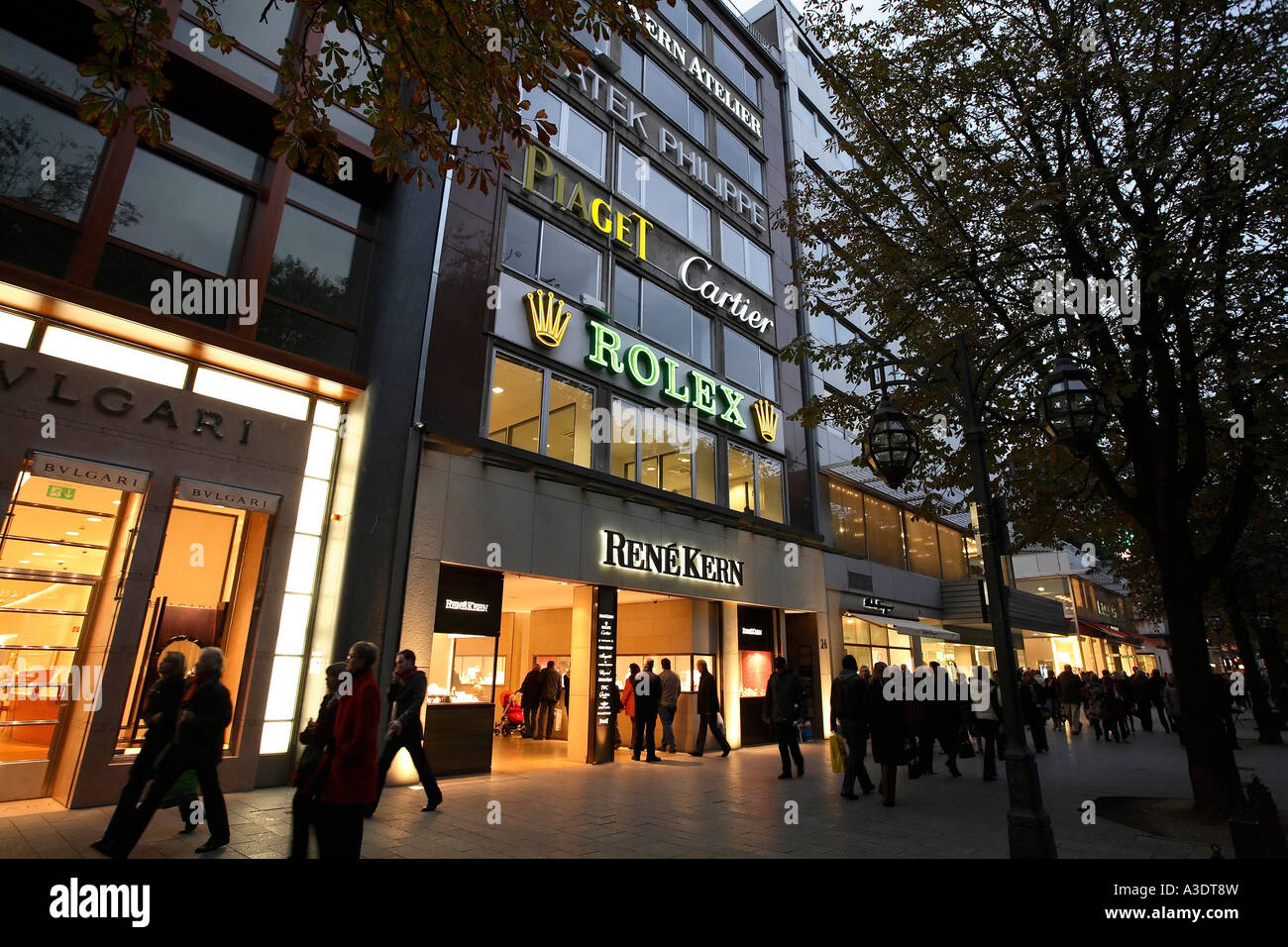 Shopping street with luxury watch shop, Koenigsallee, Duesseldorf, Germany  Stock Photo - Alamy