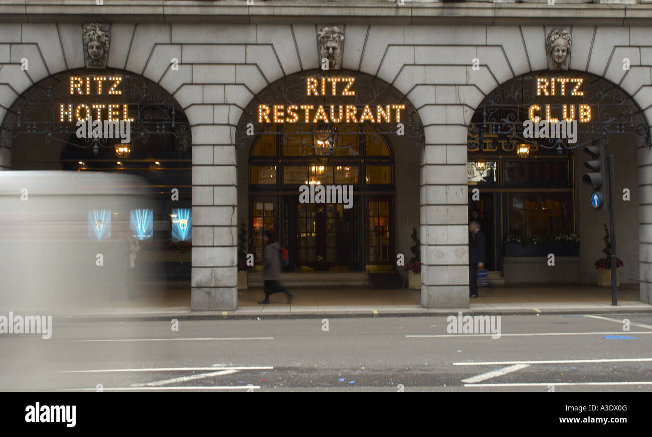 Frony of the Ritz Hotel  Piccadilly London Stock Photo