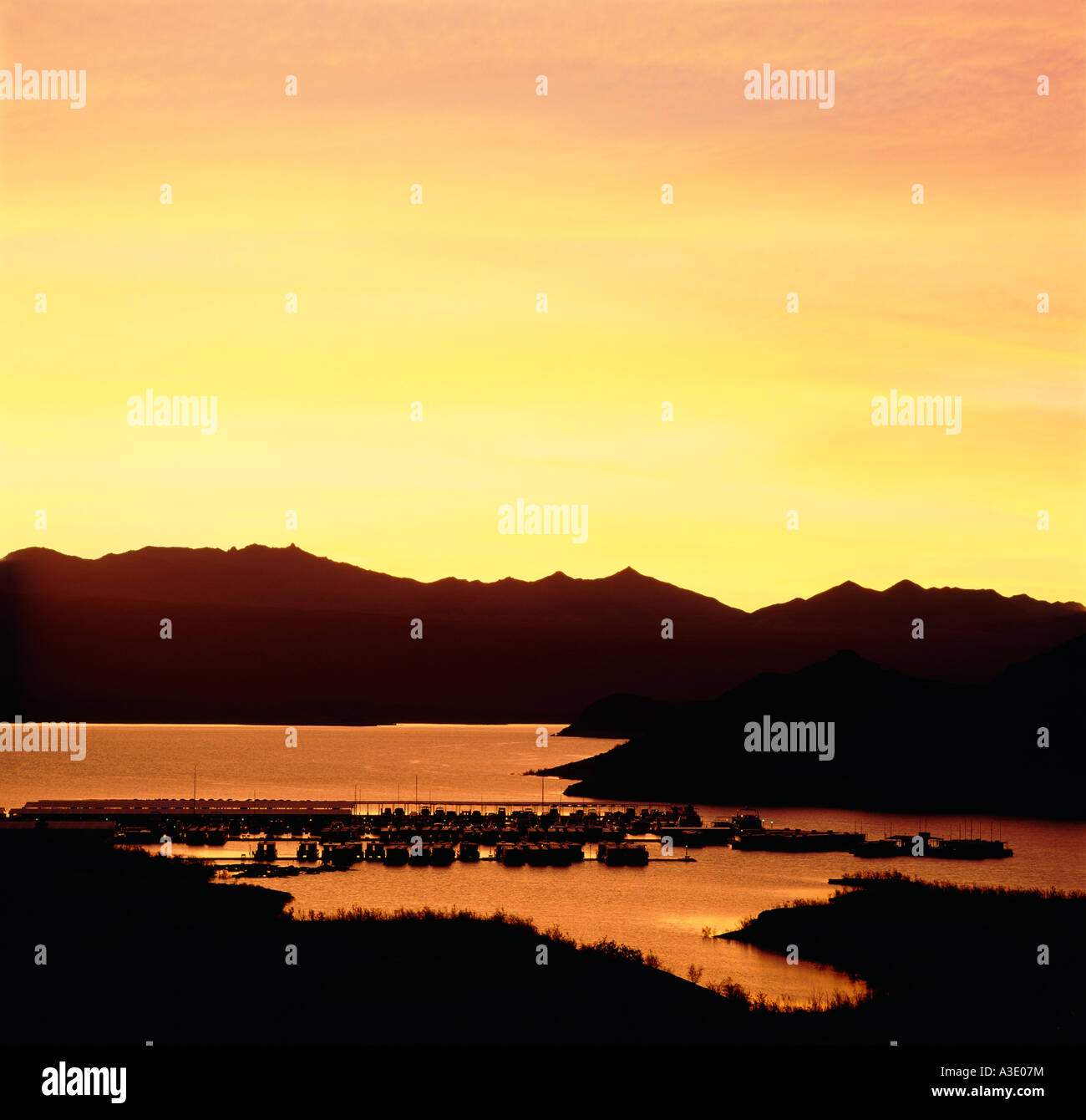 Sunrise On Echo Bay, Lake Mead, Nevada, USA Stock Photo Alamy