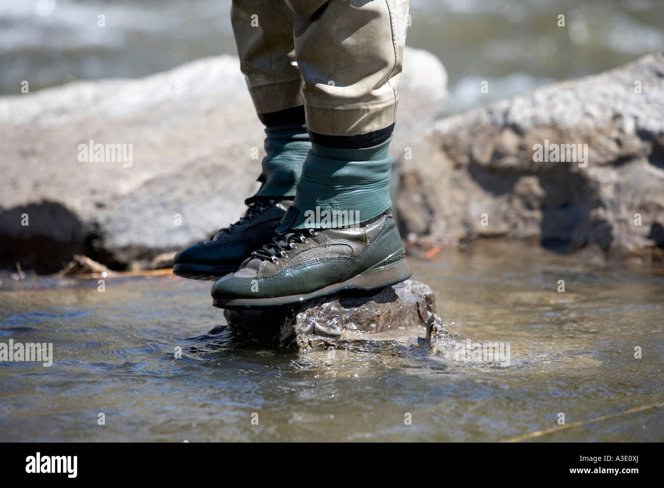 Wader boots hi-res stock photography and images - Alamy