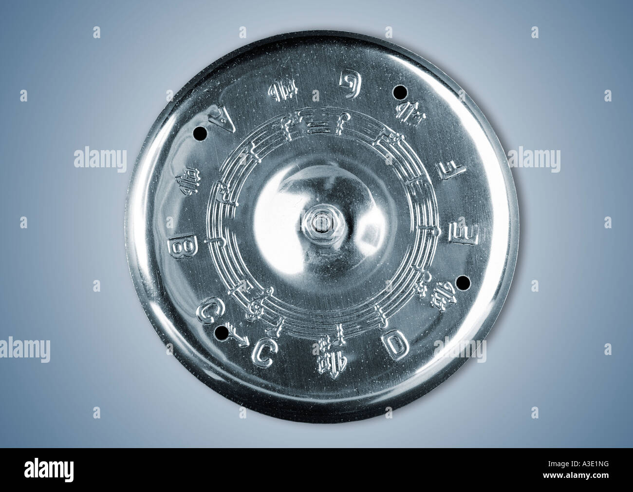 Chromeplated chromatic pitch pipe Stock Photo Alamy