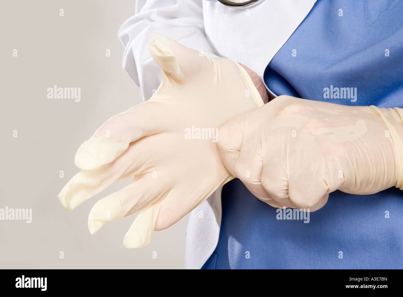 Wearing Latex Gloves Stock Photos & Wearing Latex Gloves Stock Images