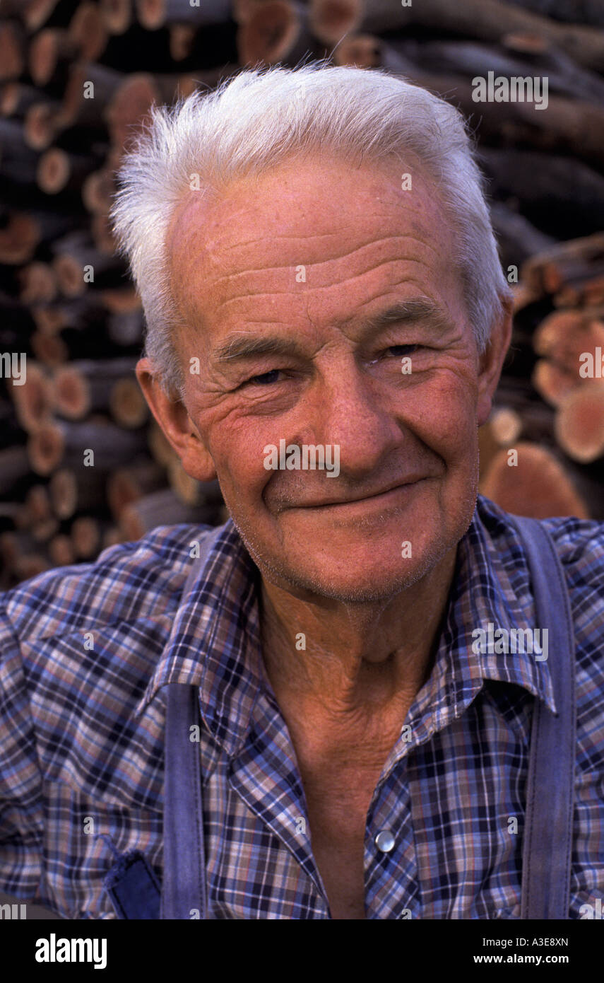 Timber worker, Echuca, Victoria, Australia Stock Photo