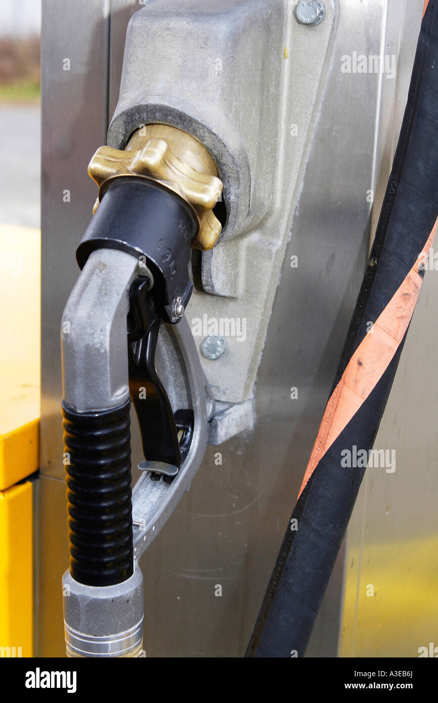 Fuel nozzle of an autogas filling station Stock Photo