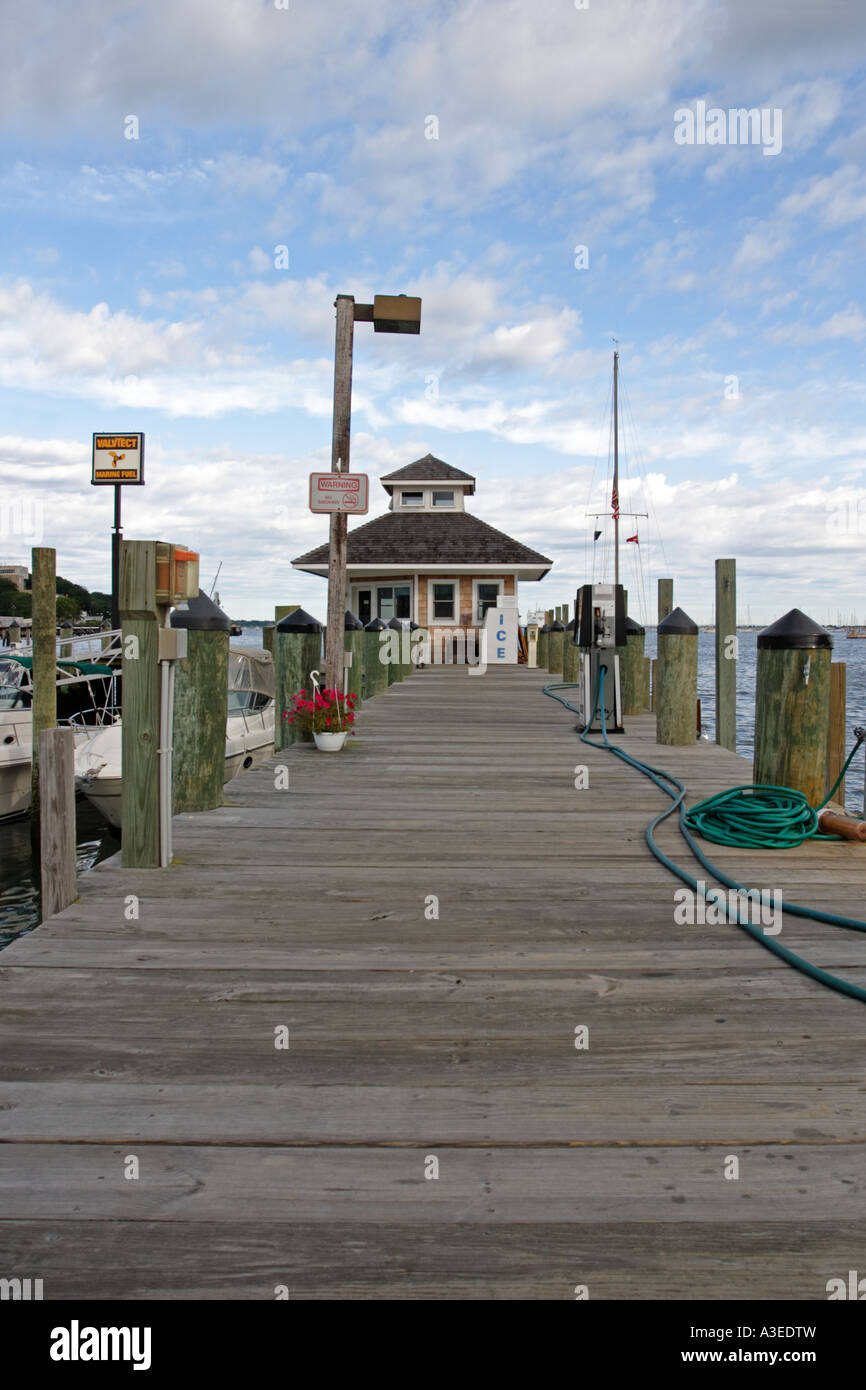 Pier at Port Jefferson Harbor, Long Island, NY Stock Photo Alamy