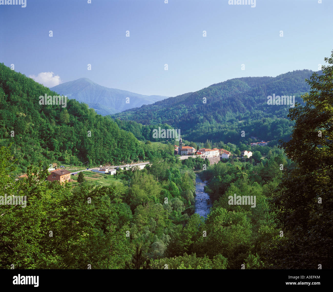 Trebbia valley, Loco, Liguria, Apennin, Italy Stock Photo