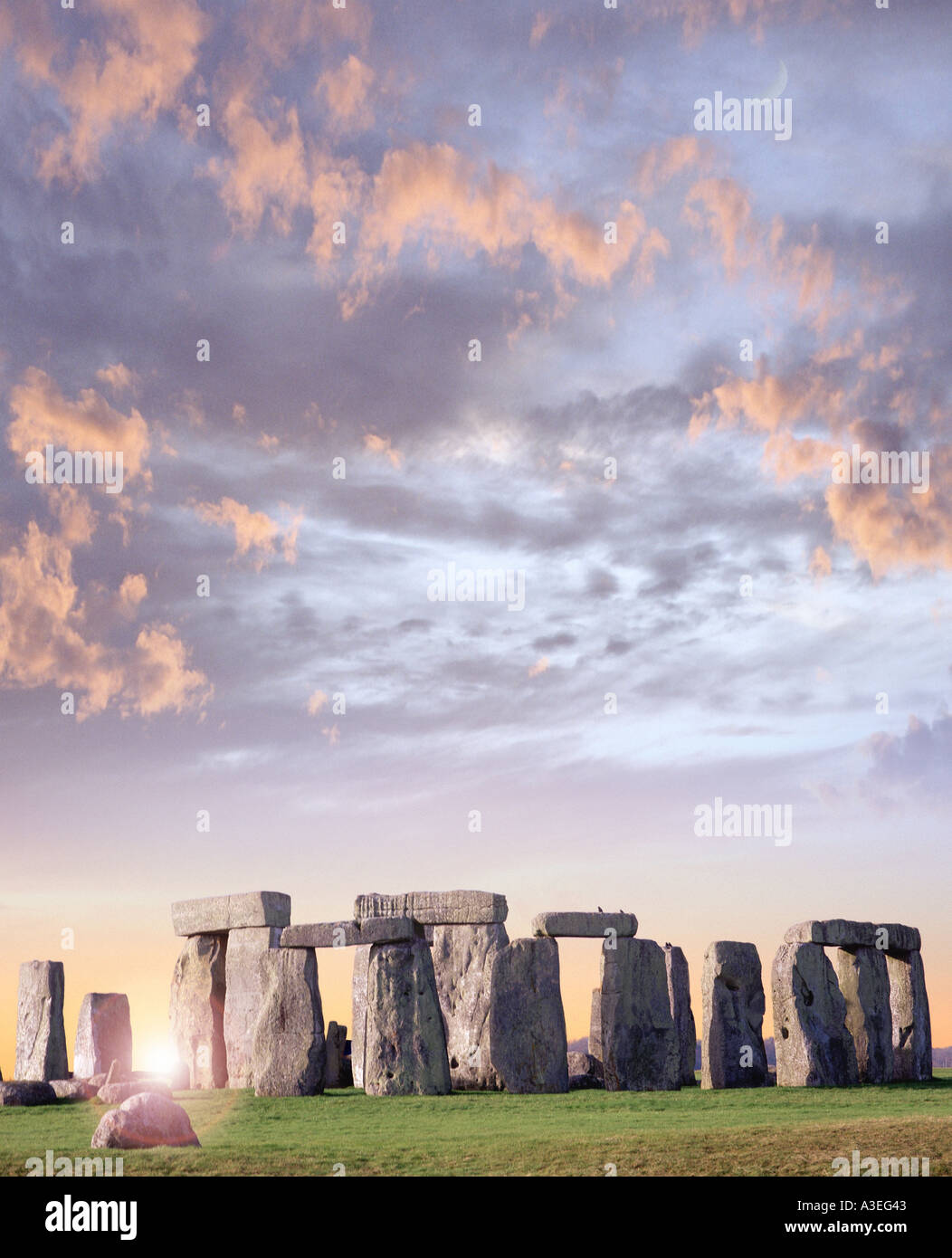GB - WILTSHIRE: Megalithic Stonehenge Stock Photo