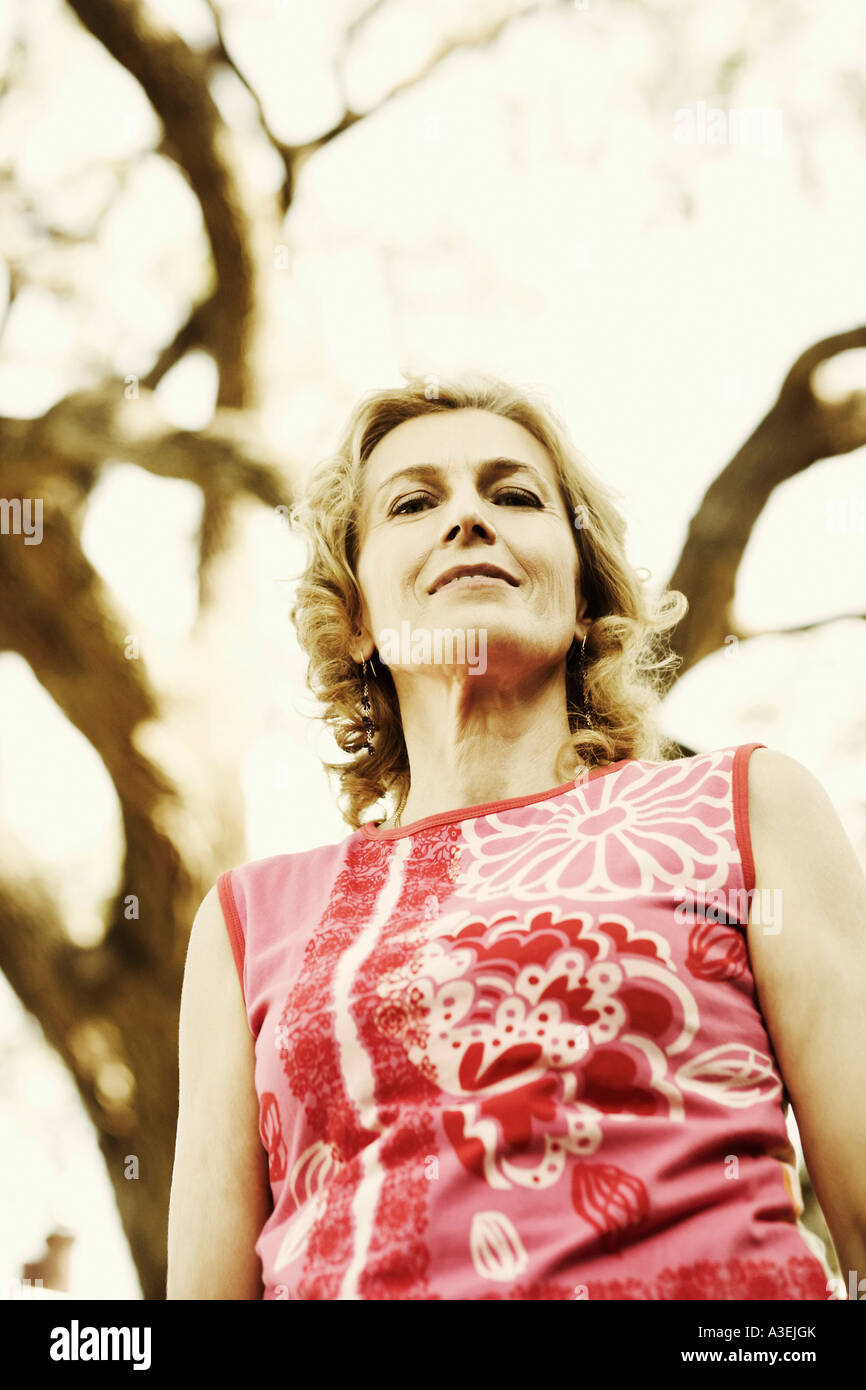 Portrait of a mature woman smiling Stock Photo - Alamy