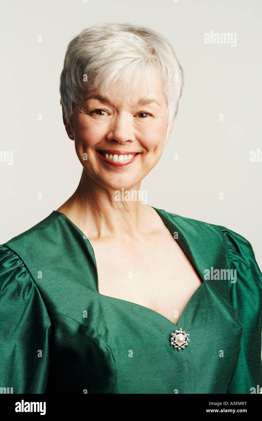 Studio portrait older woman Cut Out Stock Images & Pictures - Alamy