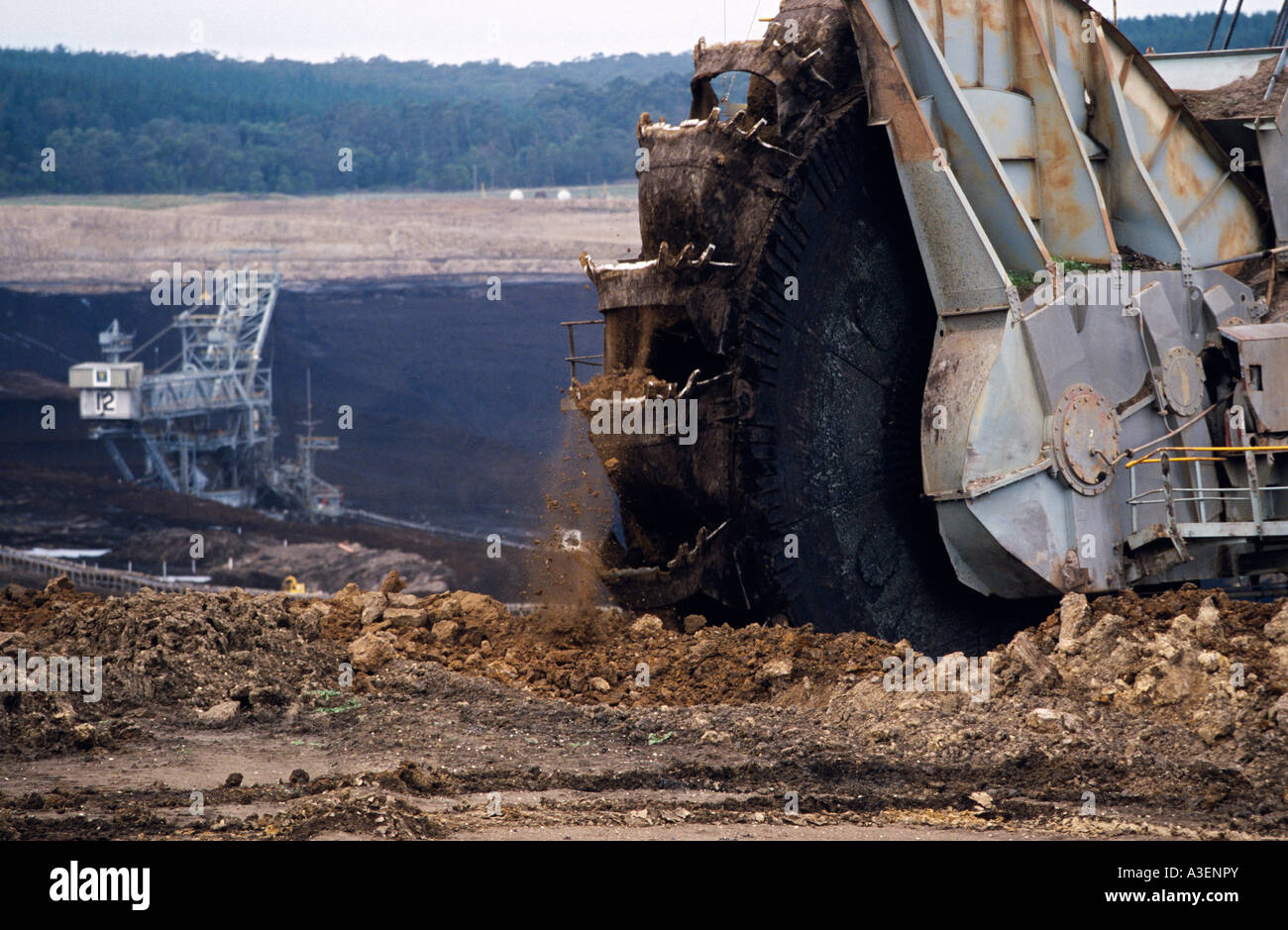 Open cut coal mining, Australia Stock Photo