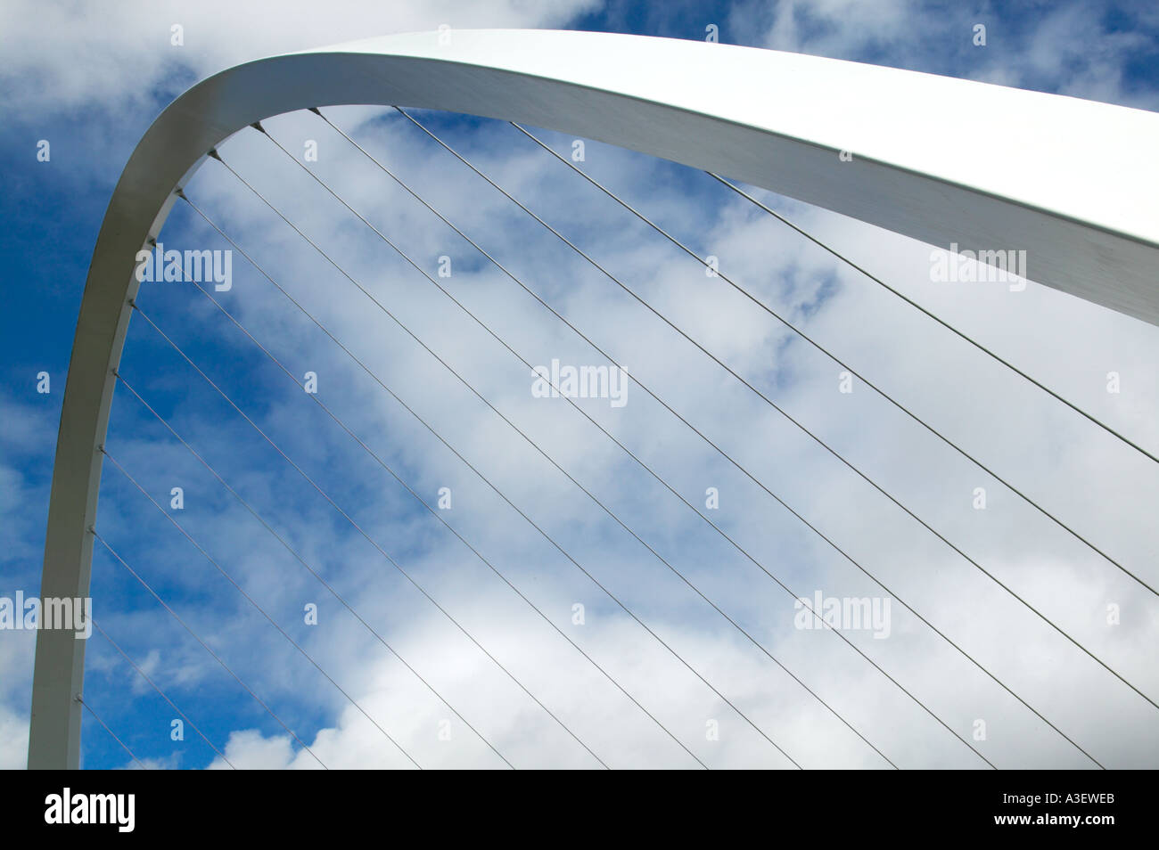 The Millenium Bridge over the River Tyne Gateshead and Newcastle Tyne and Wear Stock Photo