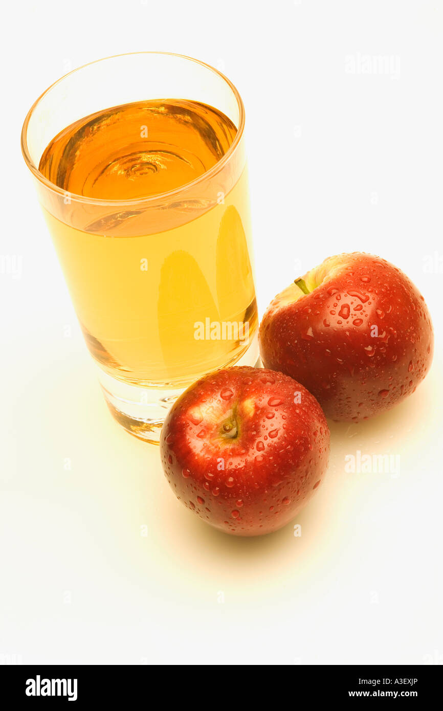 Apples and apple juice Stock Photo Alamy