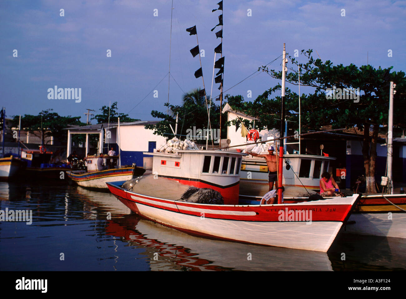 Fishing boats at port Arraial do Cabo Brazil Stock Photo