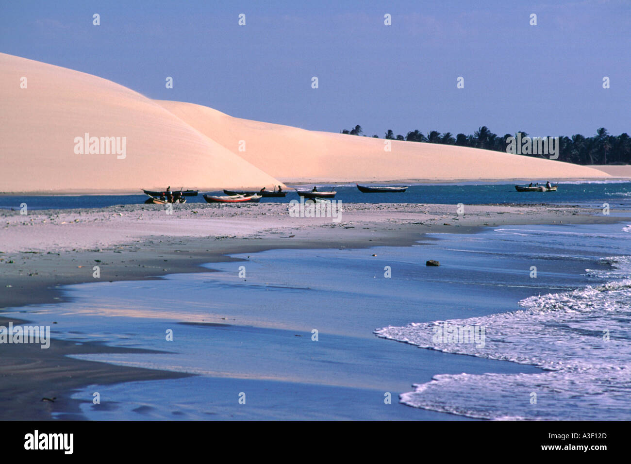 Sand Dunes at Jericoacoara beach Northeast Brazil Stock Photo