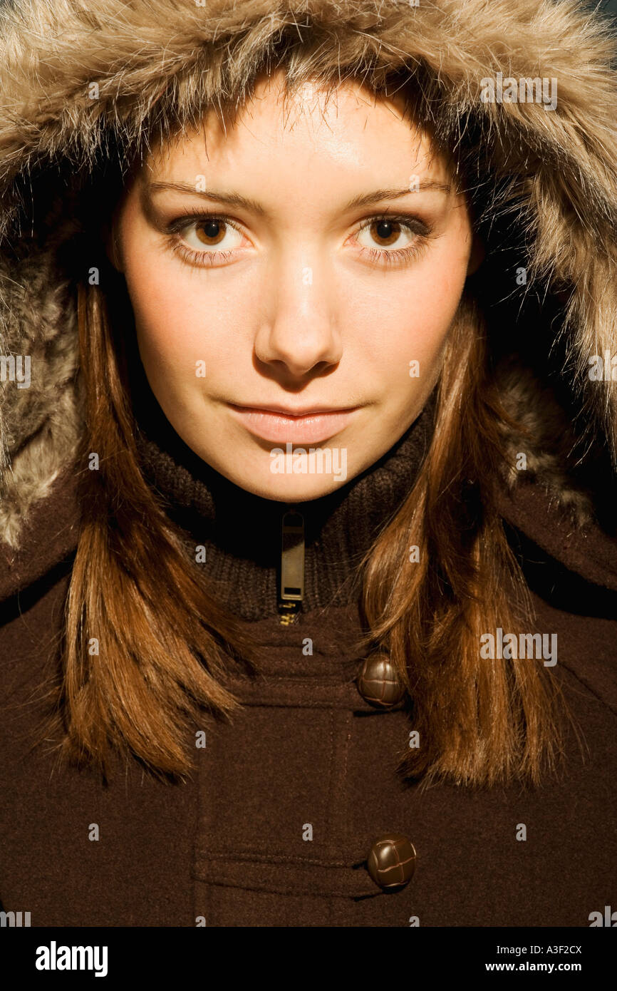 Fur hood coats hi-res stock photography and images - Alamy