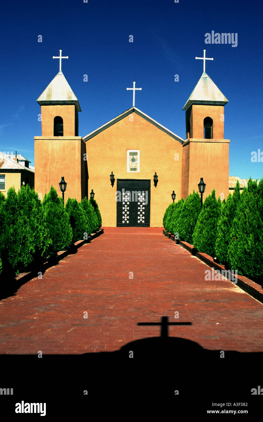Santa Cruz New Mexico Holy Cross Church a Spanish Mission Church Stock