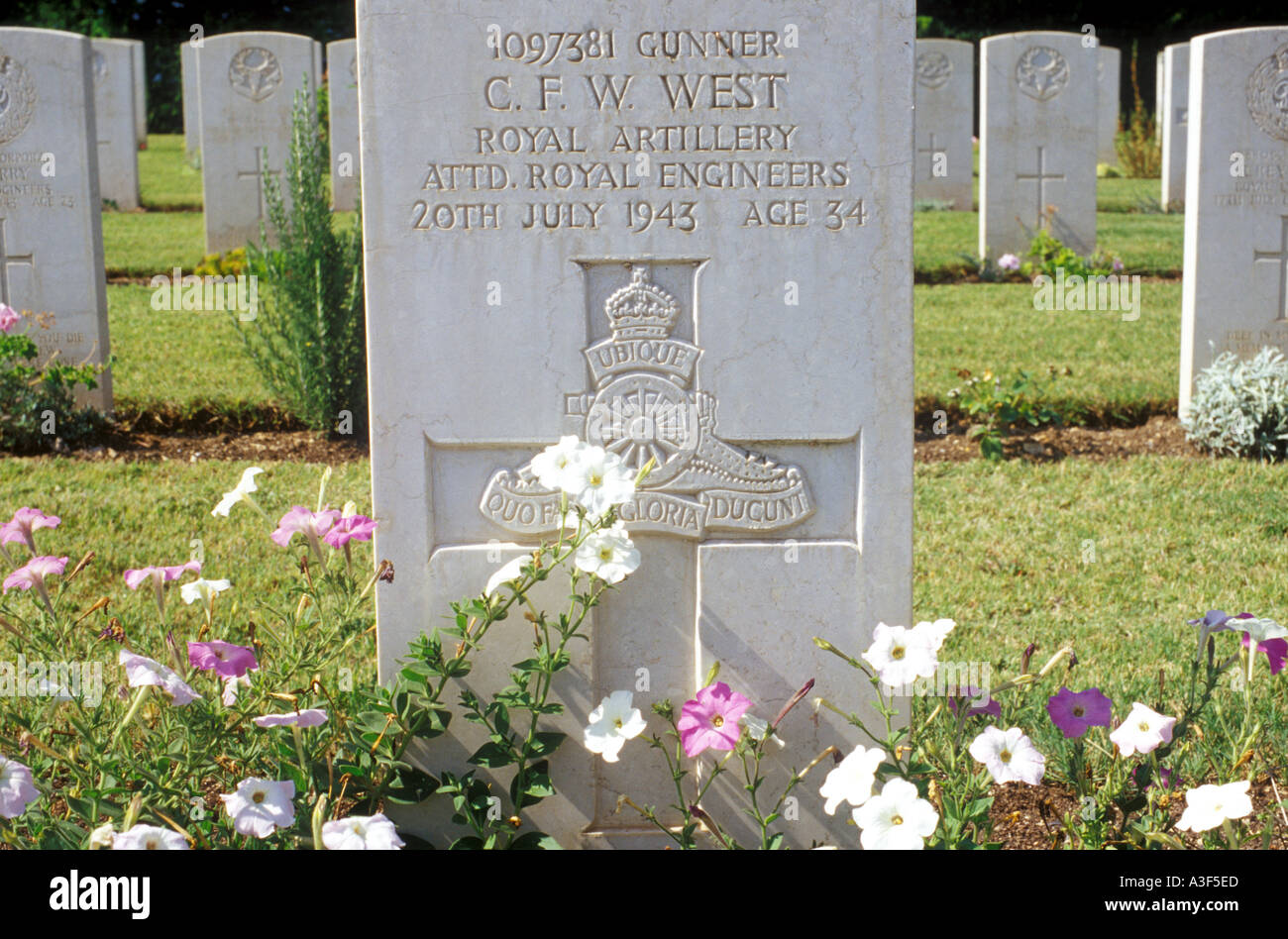 Monte Cassino Commonwealth War Grave, Italy Stock Photo